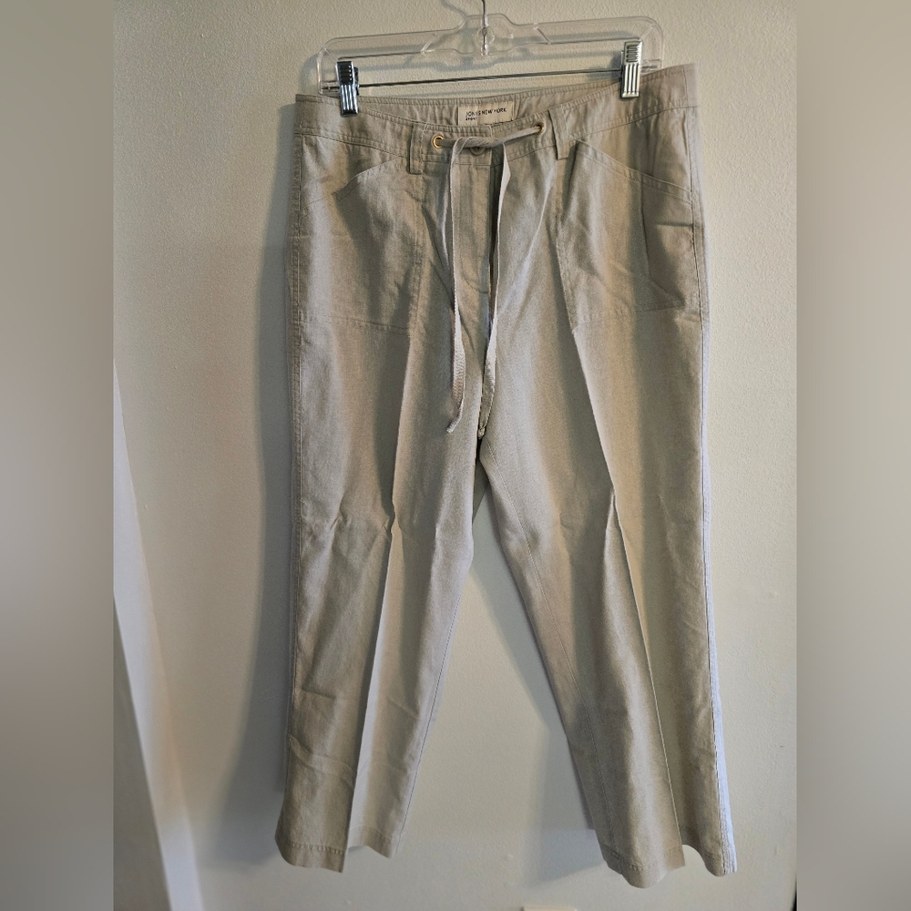 Jones New York Sport Beige Linen Pants